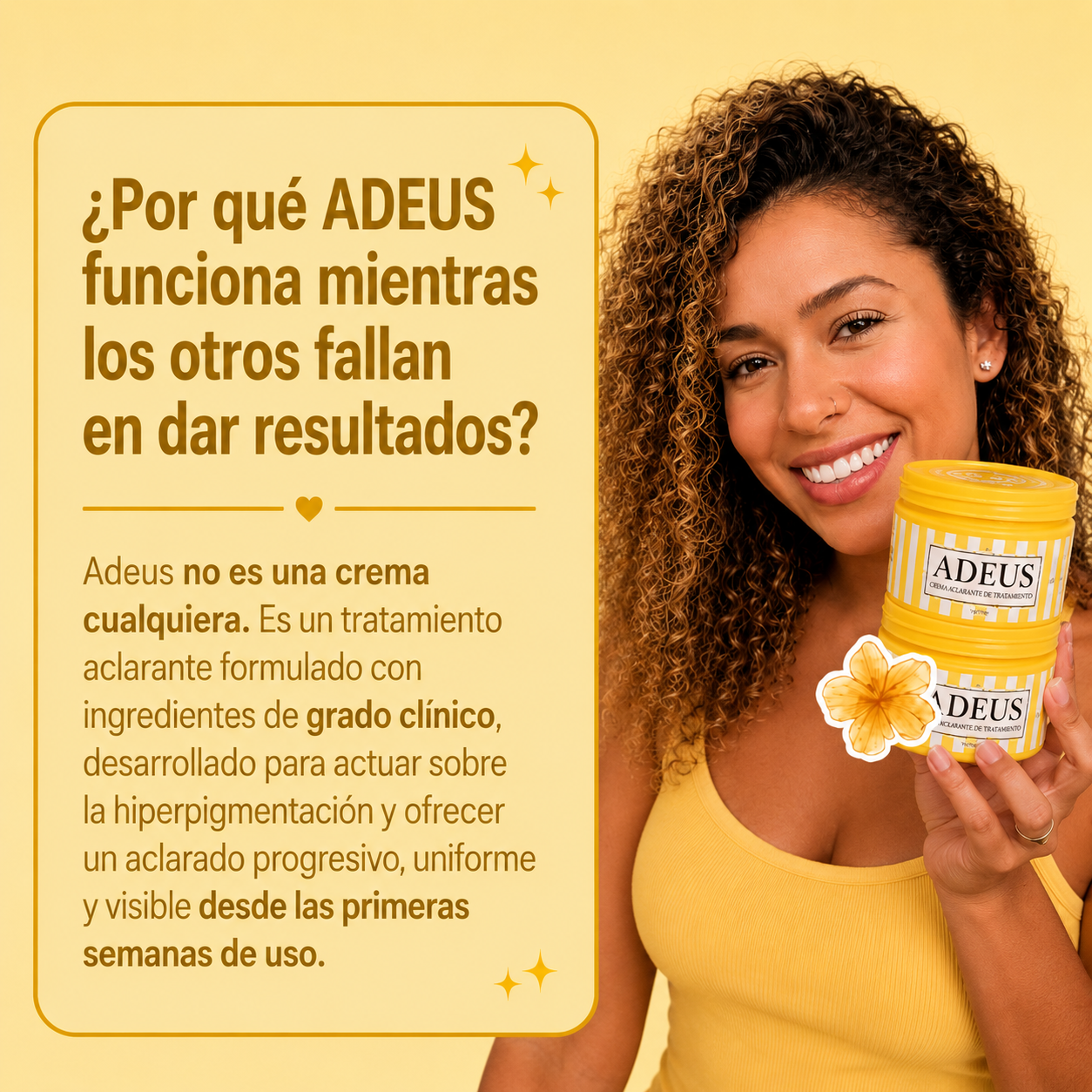 ADEUS ORIGINAL - Crema Aclaradora Natural para Rostro y Cuerpo